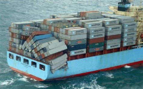 maersk container ship loses containers